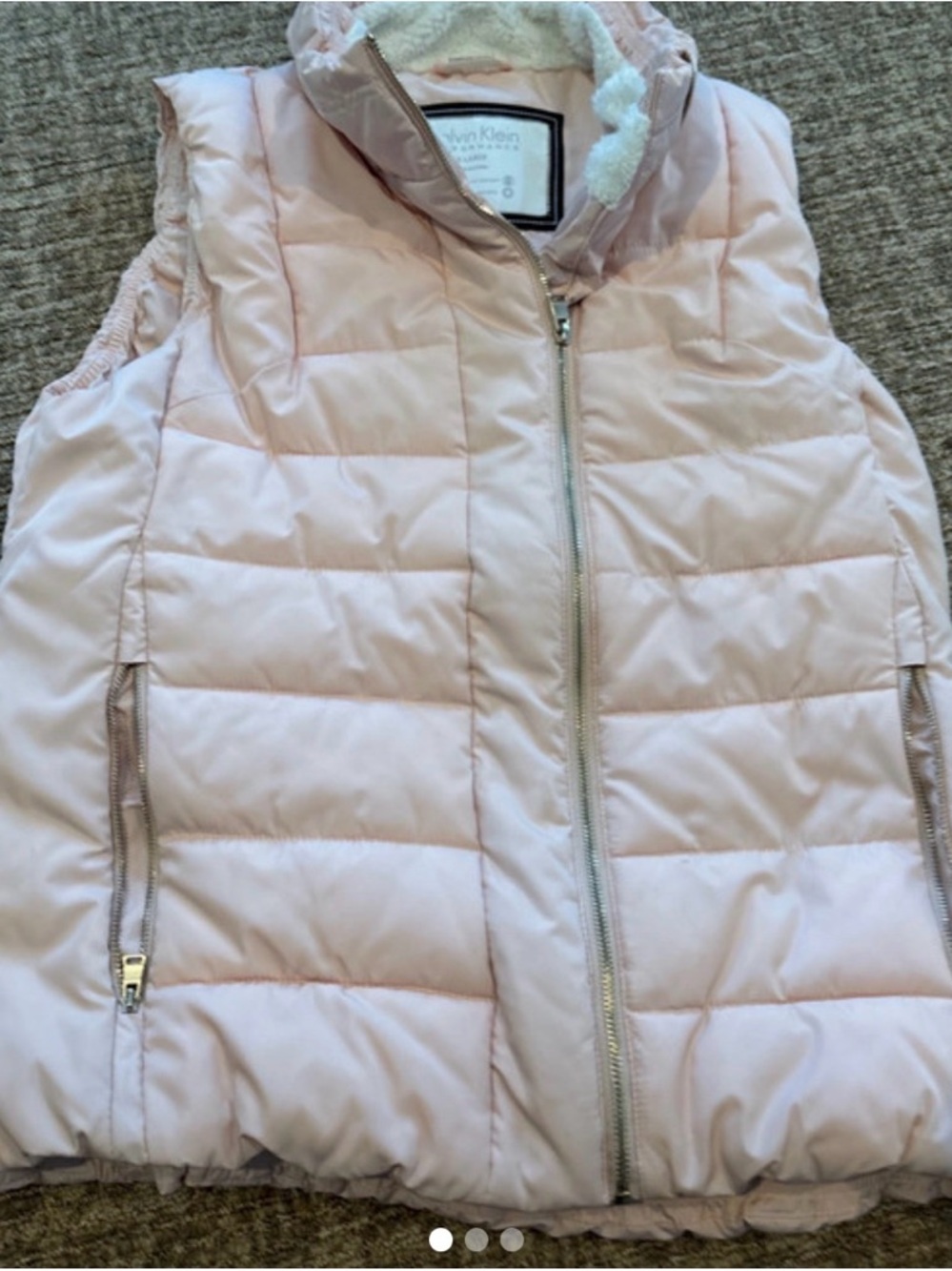 Calvin Klein Pale Pink Quilted Puffer Jacket